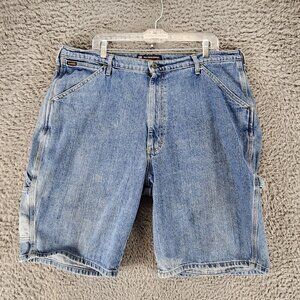 Polo Ralph Lauren Shorts Mens 40 Blue Cargo High Rise Denim *Read*